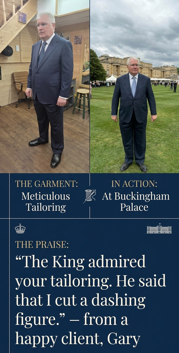 Bespoke suit worn at Buckingham Palace — fix2fit tailors Manchester